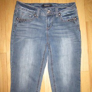 BEAU DAWSON WOMENS CAPRI JEANS/BLUE/EMBELLISHED/POCKETS/SIZE 10 PETITE!
